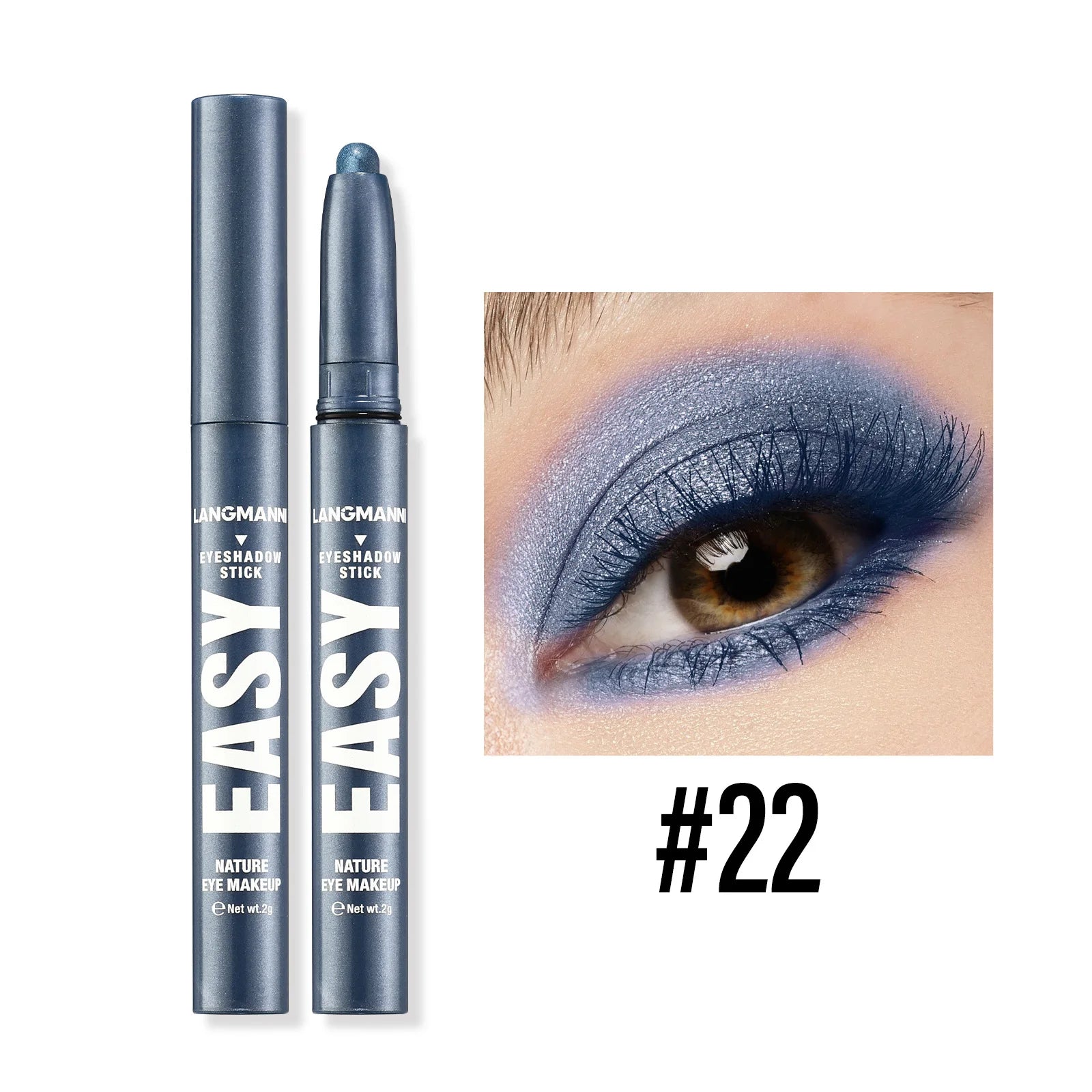 Shimmer & Matte Multi-Color Eyeshadow Sticks | Blendable, Long-Lasting Eye Shadow Pencils Smooth Application for Bold or Natural