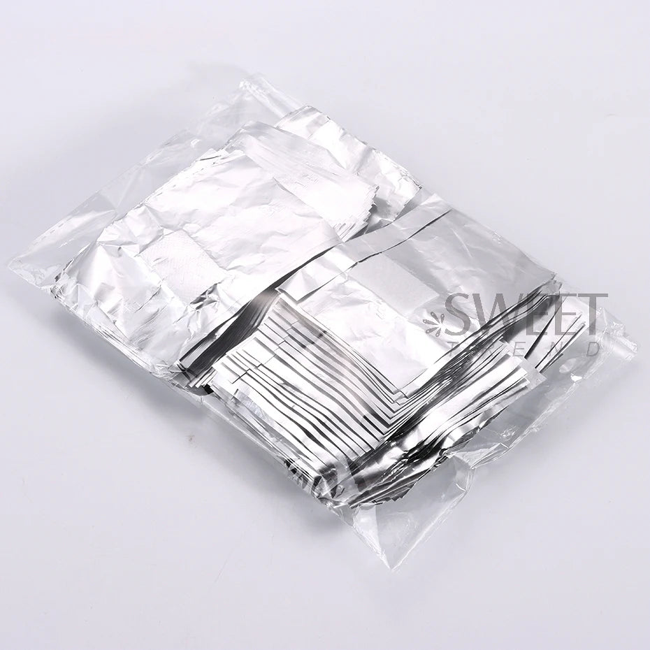 50/100pcs Remover Aluminum Foil Nail Wraps For Soak Off Acrylic Gel Polish Professional Cleaning With Cotton Pad Manicure Tools