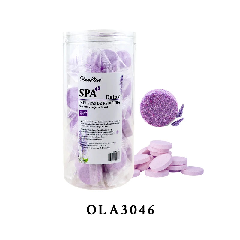 180/40pcs Instant Foot Bath Effervescent Tablets Essential Oil Bath Salt Spa Foot Care Exfoliating Soothing Skin Moisturizing