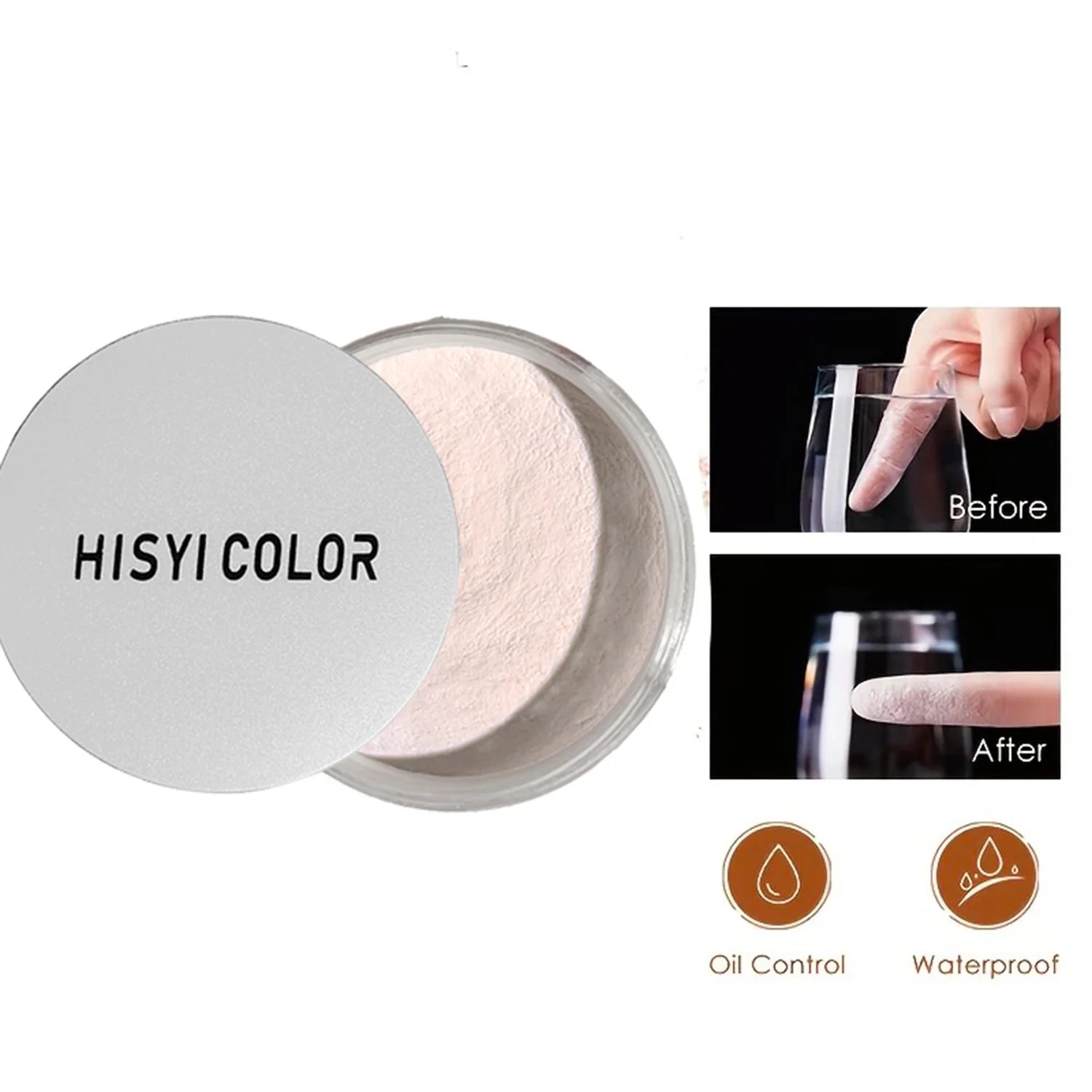 Waterproof Matte Loose Setting Powder – Oil Control, Brightening, Long-Lasting, Natural Finish, Multi-Skin, Unisex, Certified
