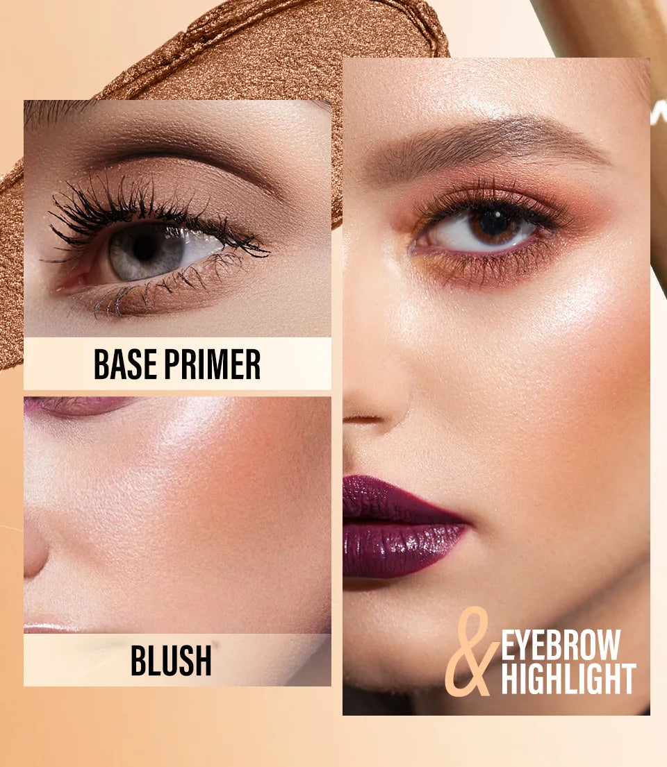 Shimmer & Matte Multi-Color Eyeshadow Sticks | Blendable, Long-Lasting Eye Shadow Pencils Smooth Application for Bold or Natural