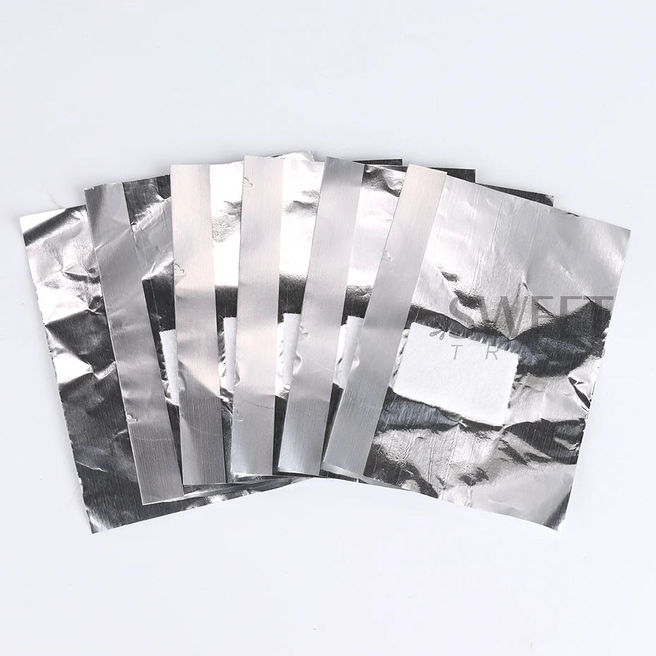 50/100pcs Remover Aluminum Foil Nail Wraps For Soak Off Acrylic Gel Polish Professional Cleaning With Cotton Pad Manicure Tools