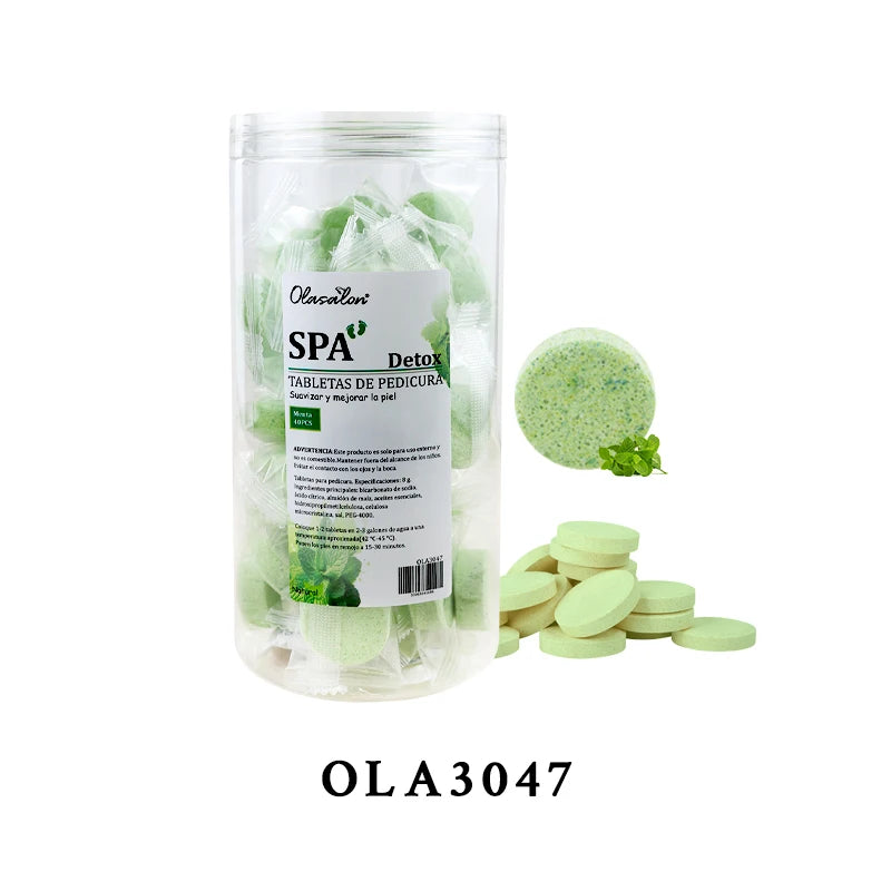 180/40pcs Instant Foot Bath Effervescent Tablets Essential Oil Bath Salt Spa Foot Care Exfoliating Soothing Skin Moisturizing