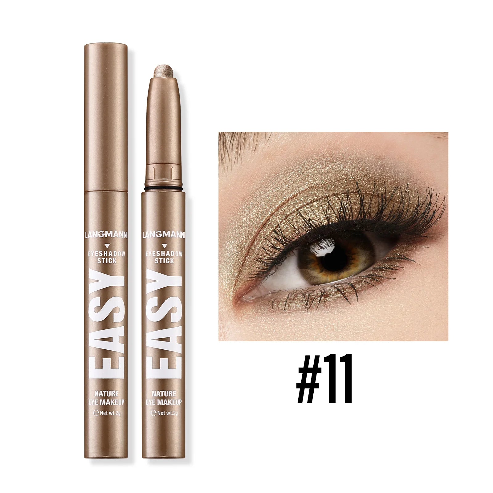 Shimmer & Matte Multi-Color Eyeshadow Sticks | Blendable, Long-Lasting Eye Shadow Pencils Smooth Application for Bold or Natural