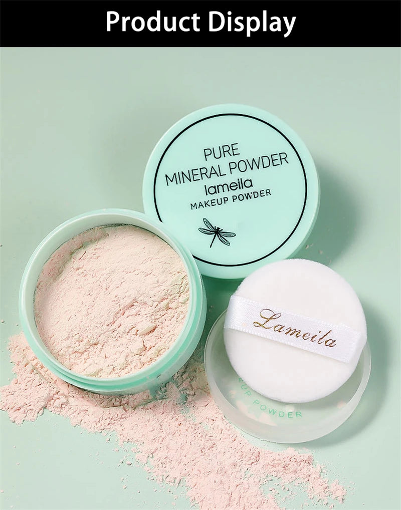 3 Colors Makeup Loose Powder Transparent Natural Face Finishing Powder Professional Oil-control Waterproof Matte Setting Powder