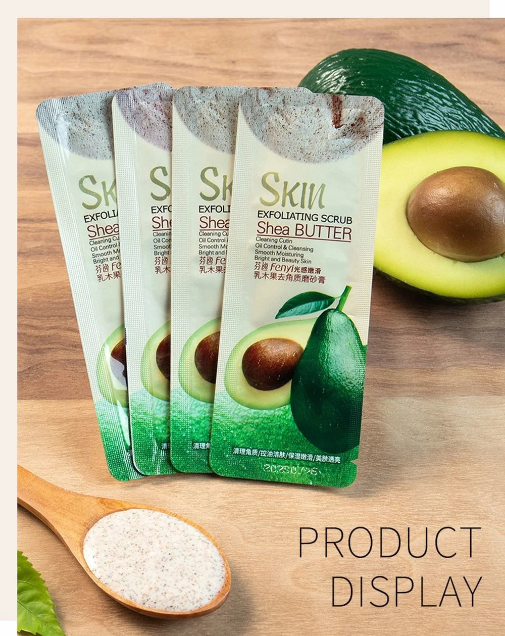 5pcs Shea Butter Exfoliating Peeling Gel Facial Scrub Moisturizing Nourishing Repair Scrub Face Cream Blackhead Remove Skin Care