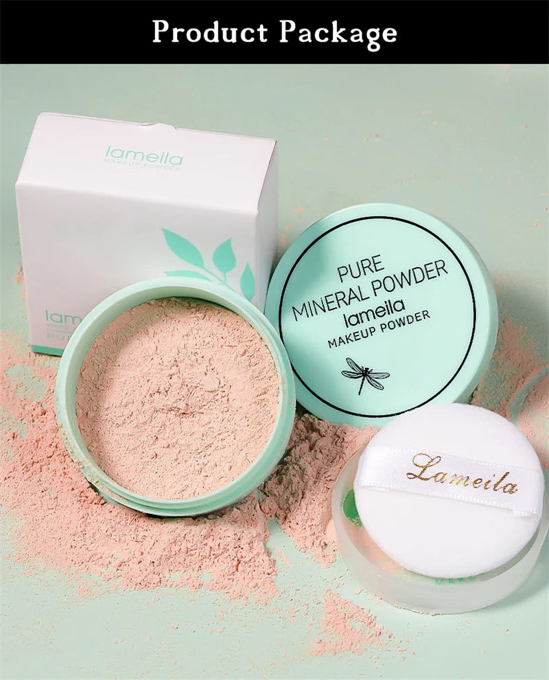 3 Colors Makeup Loose Powder Transparent Natural Face Finishing Powder Professional Oil-control Waterproof Matte Setting Powder