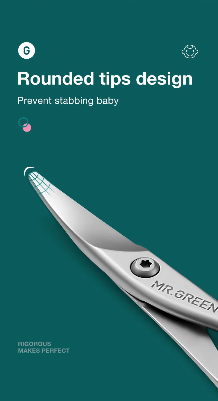 MR.GREEN Baby Safety Nail Scissors  Nail Care Clippers Cutter Newborn Baby Convenient Daily Nail File Shell Shear Manicure Tool