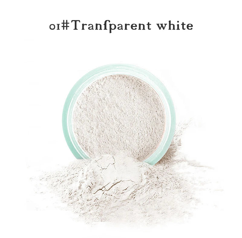 3 Colors Makeup Loose Powder Transparent Natural Face Finishing Powder Professional Oil-control Waterproof Matte Setting Powder