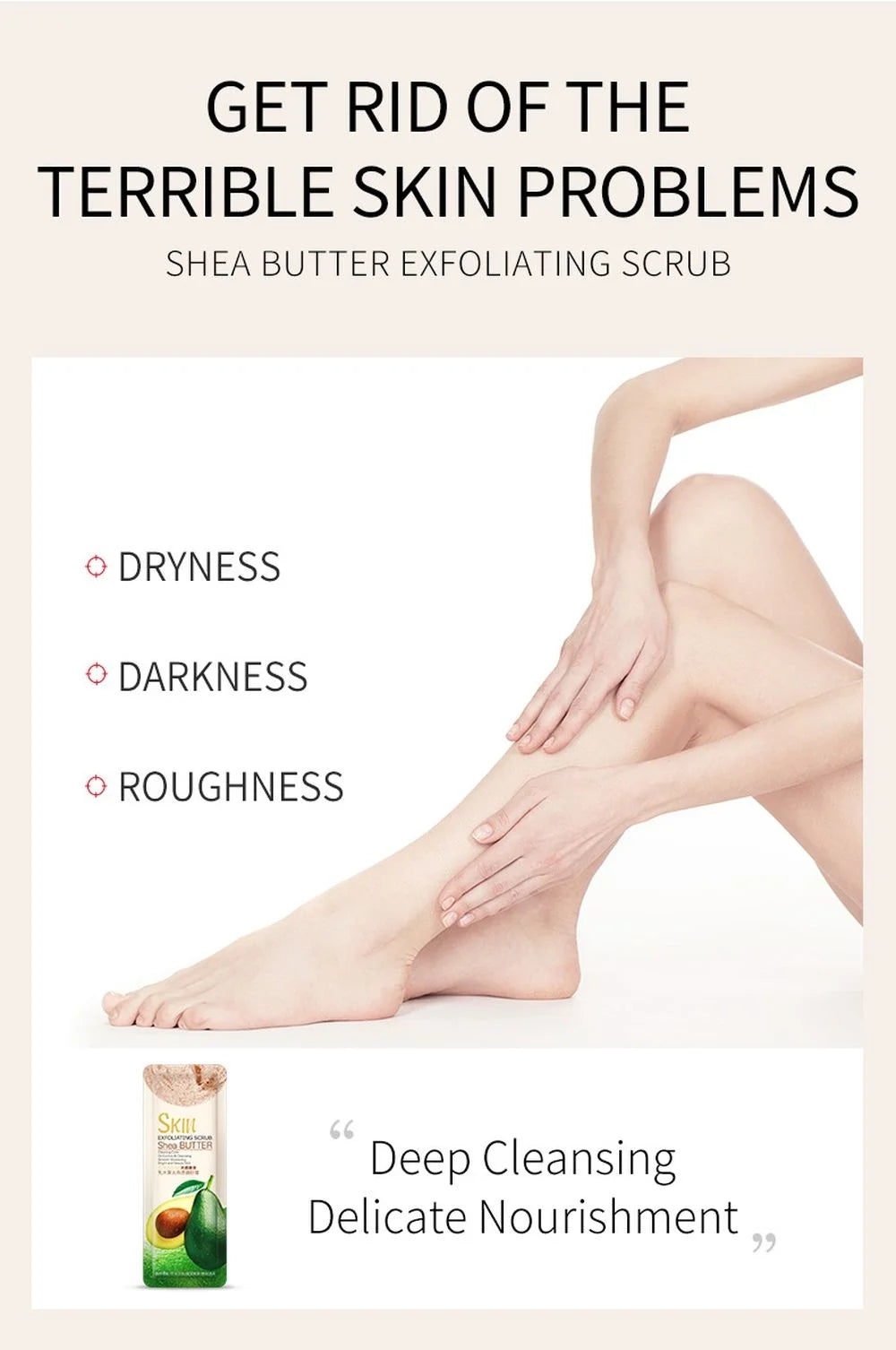 5pcs Shea Butter Exfoliating Peeling Gel Facial Scrub Moisturizing Nourishing Repair Scrub Face Cream Blackhead Remove Skin Care