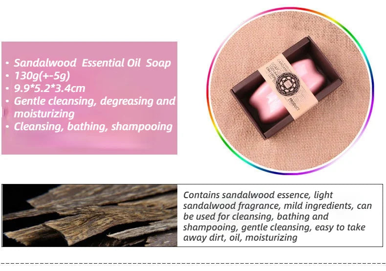 130g Goat Milk Soap Essential Oil Soap for Bamboo Charcoal,Papaya, Sandalwood, Honey, Lemon, Coffe ,Lily