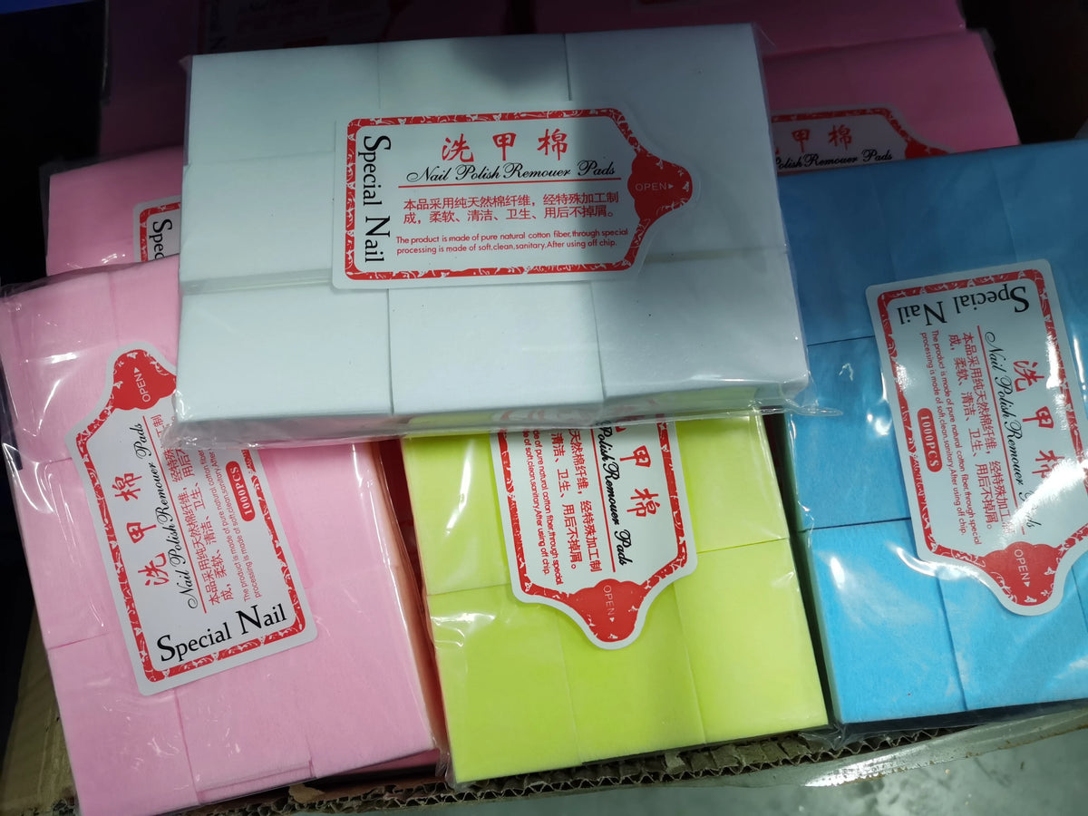 600pcs/Lot Nail Lint-Free Paper Cotton Fiber Tissue 5colors Nails Art Cleanin Cleaner Pad Polish Cotton Remover Sheet Wiper C#13