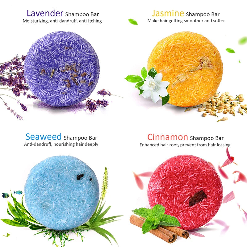 PURC Hair Shampoo Bar Ginger Polygonum Cold Processed Soap Smoothing Cleaning Anti Dandruff Soap Bar Soft Hair Care