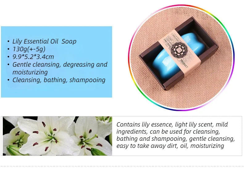 130g Goat Milk Soap Essential Oil Soap for Bamboo Charcoal,Papaya, Sandalwood, Honey, Lemon, Coffe ,Lily