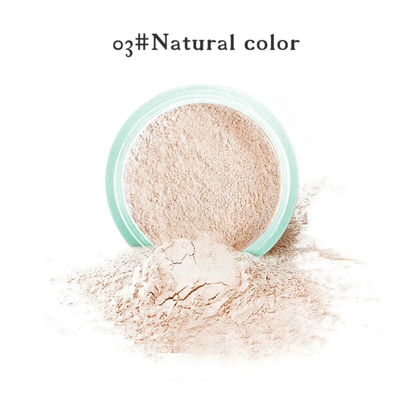 3 Colors Makeup Loose Powder Transparent Natural Face Finishing Powder Professional Oil-control Waterproof Matte Setting Powder