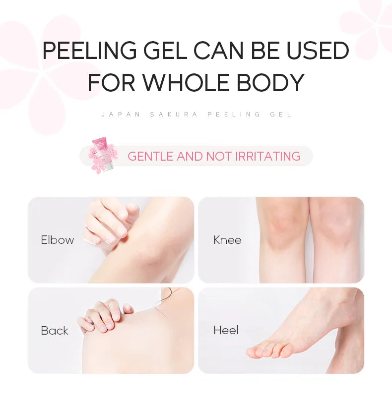 LAIKOU Exfoliating Face Scrub Peeling Gel Moisturizing Whitening Sakura Japan Remove Blackhead Acne Detoxifies & Clean All Skin