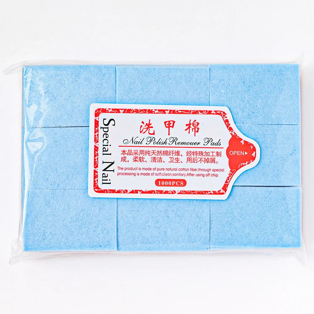 600pcs/Lot Nail Lint-Free Paper Cotton Fiber Tissue 5colors Nails Art Cleanin Cleaner Pad Polish Cotton Remover Sheet Wiper C#13