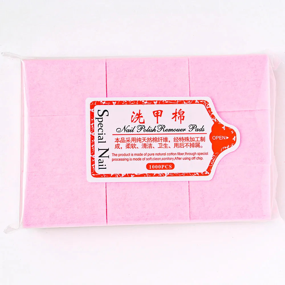 600pcs/Lot Nail Lint-Free Paper Cotton Fiber Tissue 5colors Nails Art Cleanin Cleaner Pad Polish Cotton Remover Sheet Wiper C#13