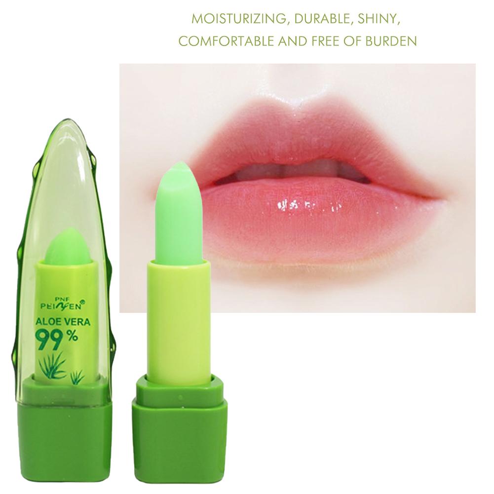 Aloe Vera Discolored Lip Balm/Lip Tint Magic Color Changing Lipstick Moisturizing Lasting Nourishing Lip Gloss Lip Makeup Care