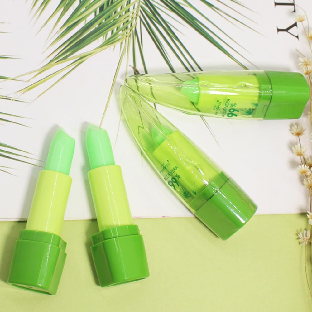 Aloe Vera Discolored Lip Balm/Lip Tint Magic Color Changing Lipstick Moisturizing Lasting Nourishing Lip Gloss Lip Makeup Care