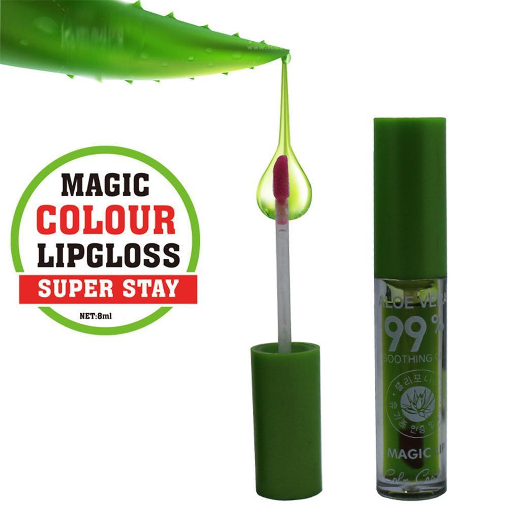 Aloe Vera Discolored Lip Balm/Lip Tint Magic Color Changing Lipstick Moisturizing Lasting Nourishing Lip Gloss Lip Makeup Care