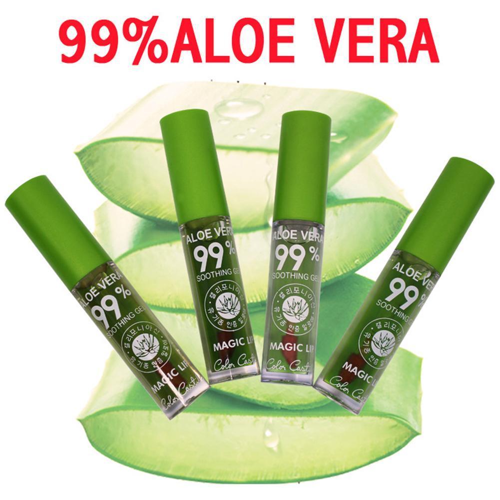 Aloe Vera Discolored Lip Balm/Lip Tint Magic Color Changing Lipstick Moisturizing Lasting Nourishing Lip Gloss Lip Makeup Care