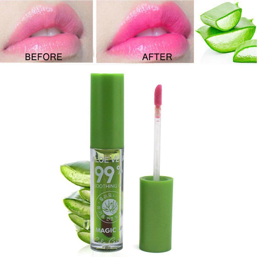 Aloe Vera Discolored Lip Balm/Lip Tint Magic Color Changing Lipstick Moisturizing Lasting Nourishing Lip Gloss Lip Makeup Care