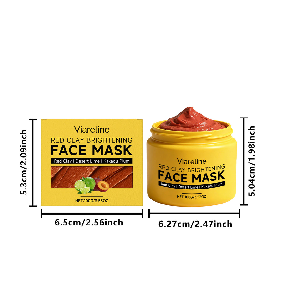 Red Clay Mask Deep Cleansing Shrinking Pores Improve Dark Spots Tighten Whitening Hydrating Oil Control Brightening Facial Mask