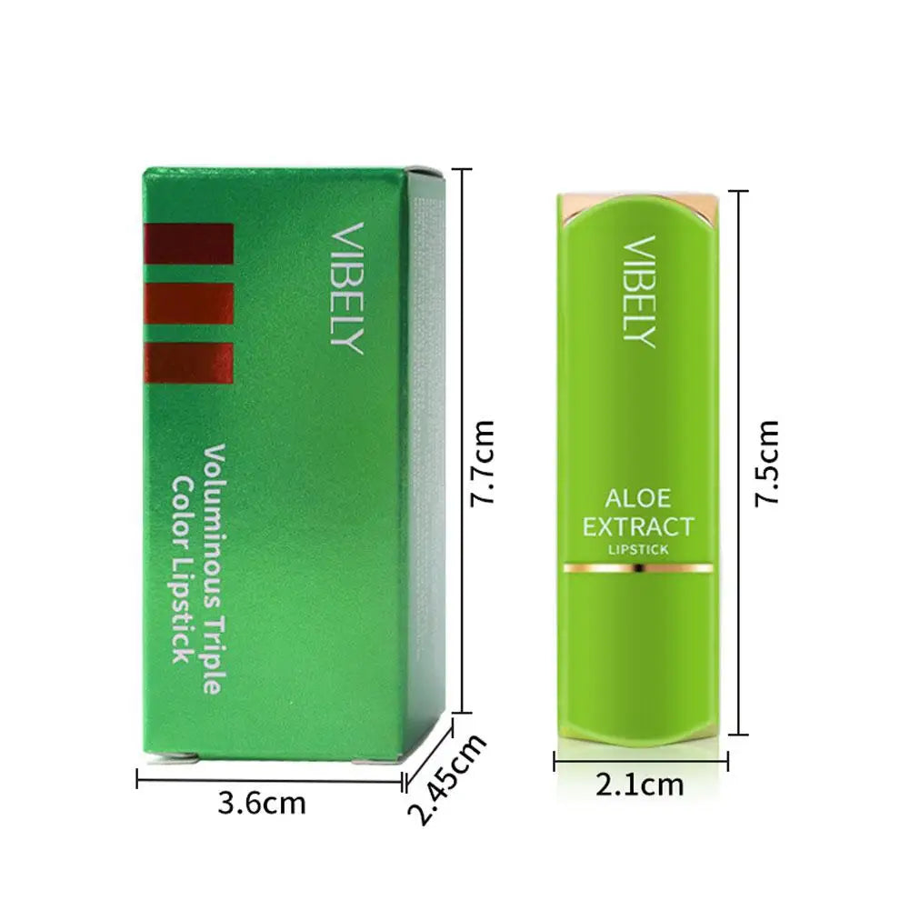 VIBELY winter Moisturizing Changing 3 colors Lip Balm Natural Aloe Vera Long Lasting  Lipstick for Women Color-Shifting Makeup