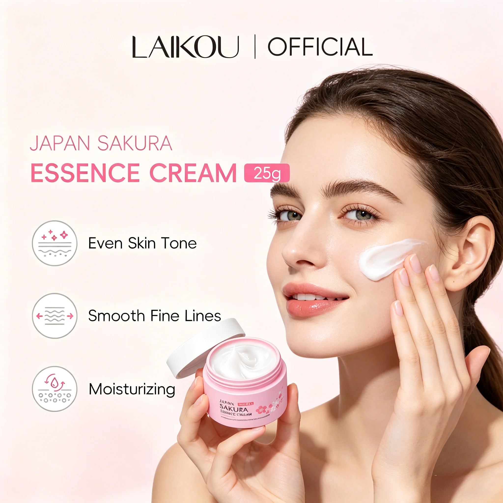 LAIKOU Sakura Hydrating Cream Moisturizer Whitening Nourishing Oil Control Moisturizing & Repairing Deep Hydration Lock Gentle