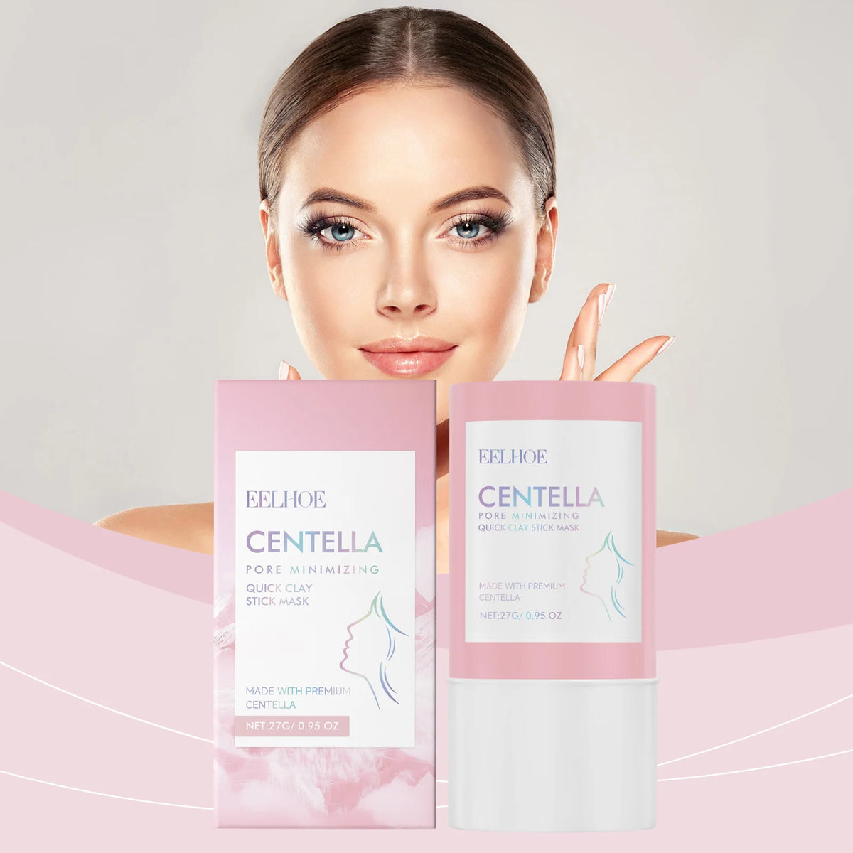 Centella Asiatica Clay Mask Stick Exfoliating Soothing Skin Cleaning Repair Facial Pores Control Oil Moisturizing Clean Mask 27g
