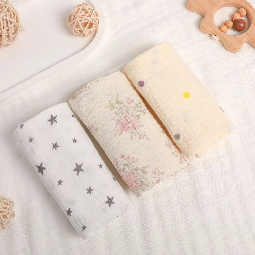 Portable High Quality 4-Layer Pure Cotton Cotton Washcloth Absorbent Soft Square Towels Gauze Cotton Towels Newborn Burp Cloth
