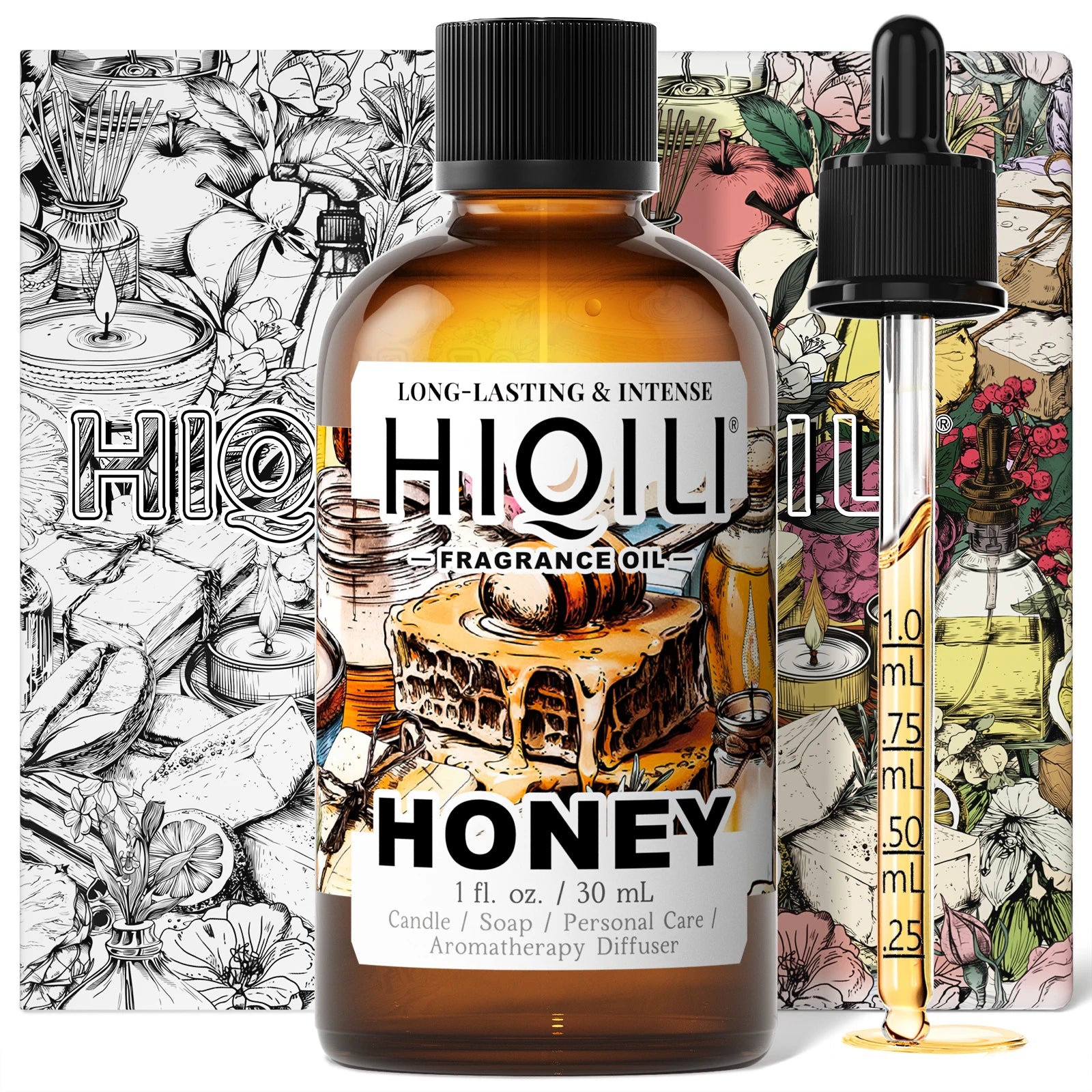 HIQILI New 30ml Perfume Oil Series, Vanilla/Lavender/Rose/Sandalwood 100% Natural Extract Perfume Oil, For Home Use, Humidifier