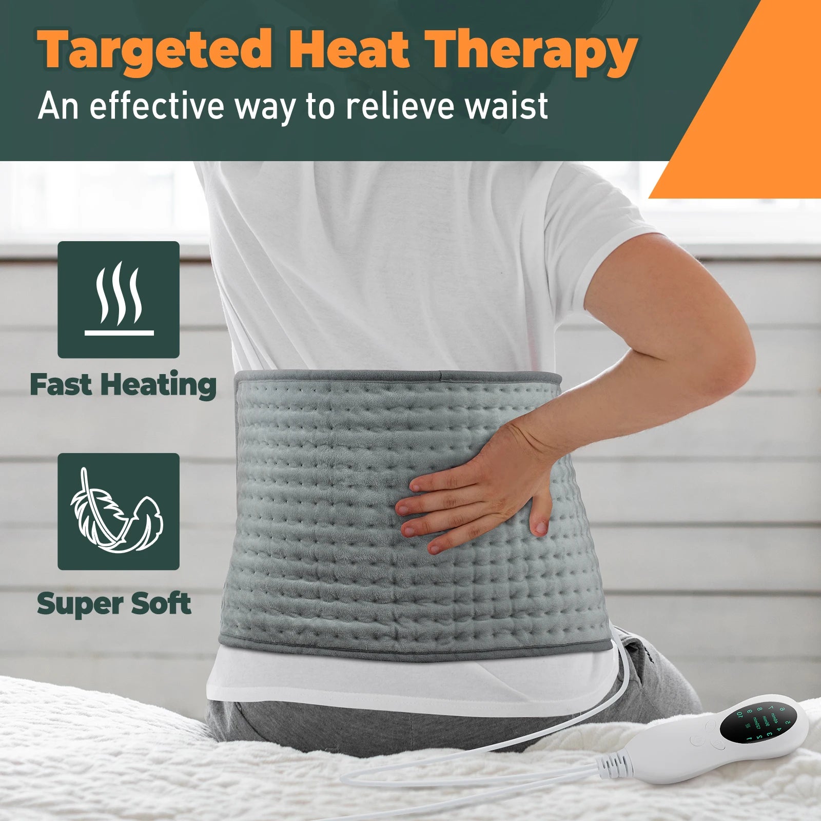 Home Electric Heating Pad Back Shoulder Office Winter Warming Blanket 10 Heat Thermal Mat Abdomen Period Menstrual Belt