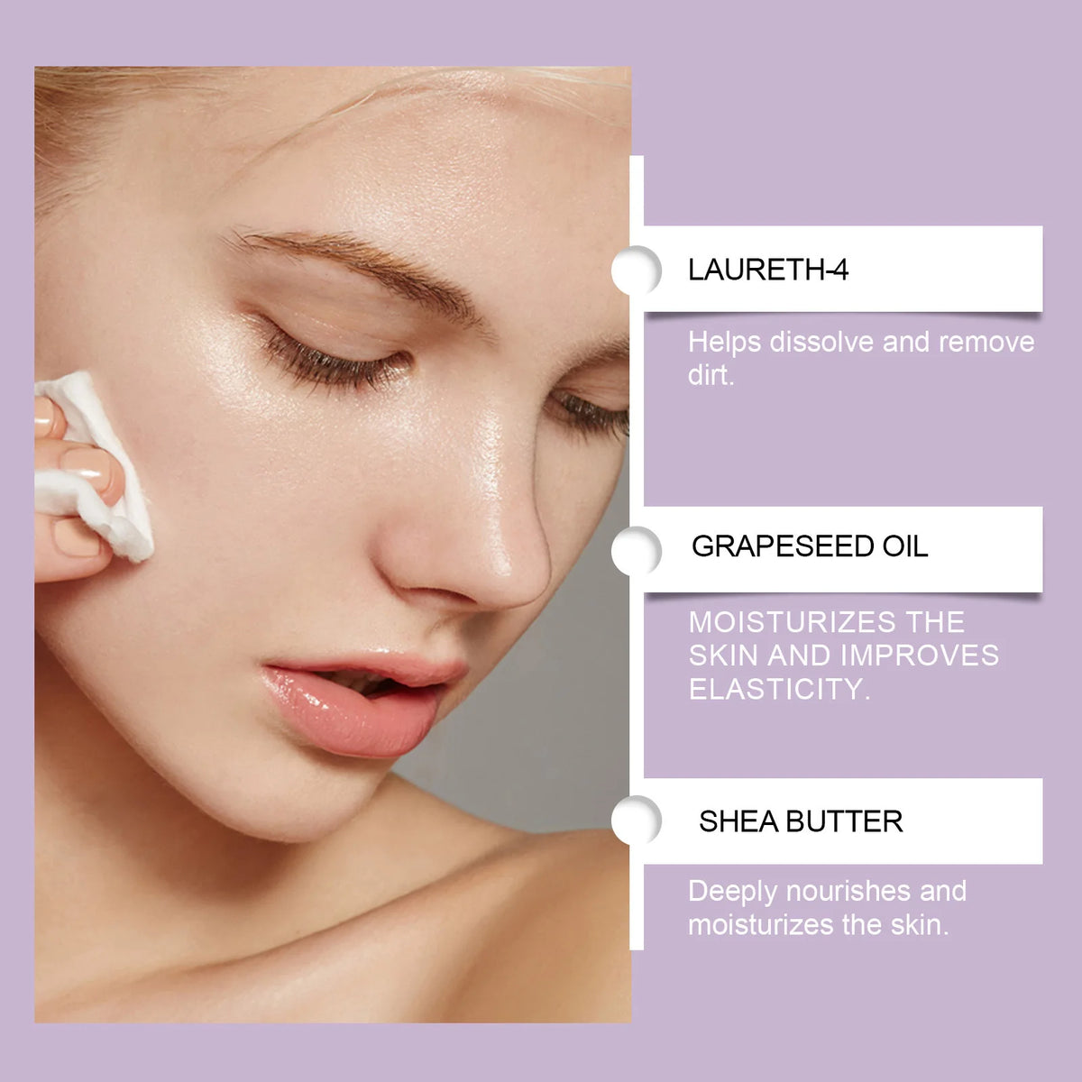 Grape Seed Cleansing Oil Makeup Remover for Sensitive Skin Non-Tightening Deep Purifying Hydrating Refreshing Facial Oil Control