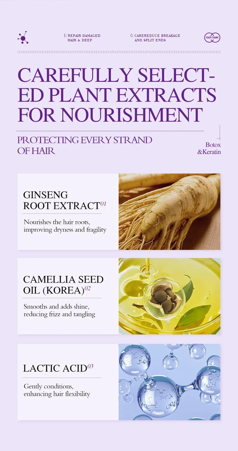 5 Seconds Repair Magical Keratin Hair Mask Damaged Frizzy Hair Soft Smooth Shiny Nutrition Deep Moisturize Hair Care Mask New
