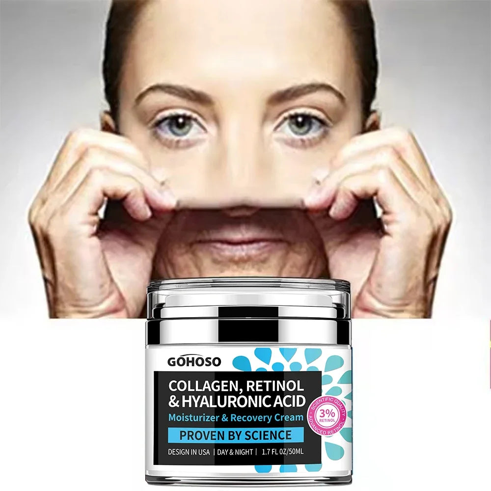 ENVISHA Face Skin Care Collagen Retinol Hyaluronic Acid Cream Firming Whitening Anti-Aging Wrinkle Moisturizing Hydrating