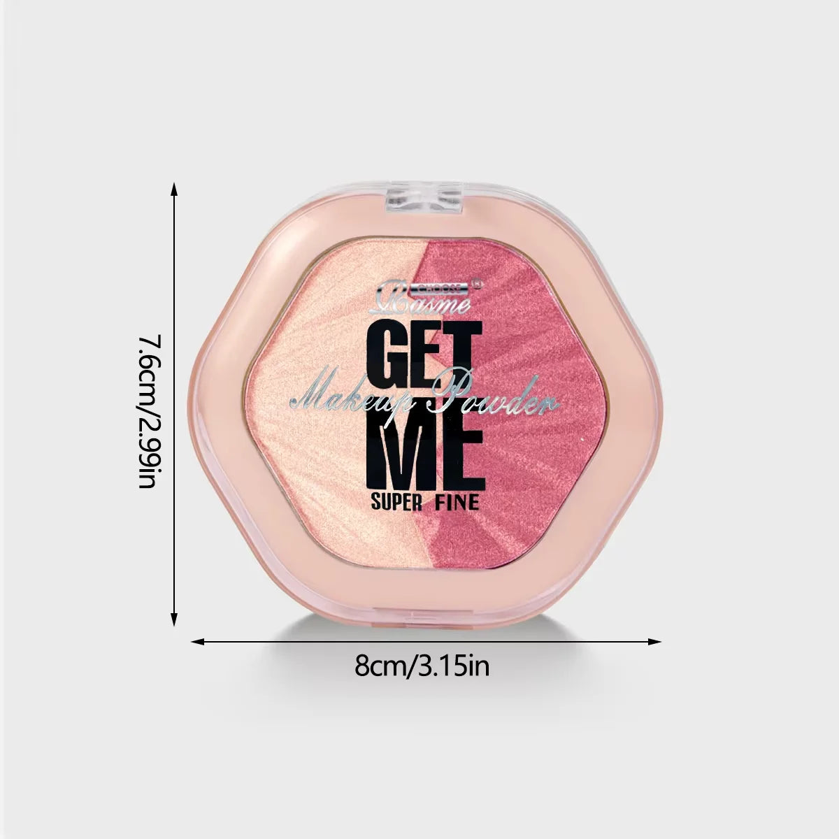 2-Color Blush Palette 2 in 1 Contouring Cream Face Cheek Blush Cream Makeup Sparkle Highlight Multicolor Makeup Blush