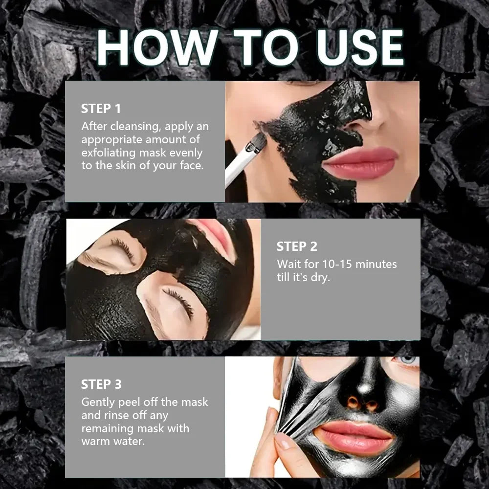 Bamboo charcoal black mask, highly moisturizing, deeply cleanses and controls oil, absorbs impurities, eliminates rough skin texture, and makes skin more delicate, anti-stretch mask, suitable for both men and women