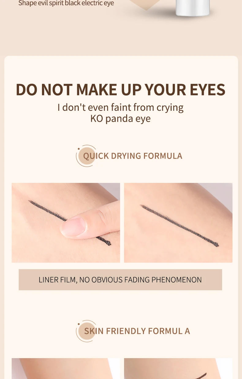 O'CHEAL Eyeliner Stamp Black Liquid Eyeliner Pen Waterproof Fast Dry Dual Head Eye Liner Pencil Make-up for Women Cosmetics Tool