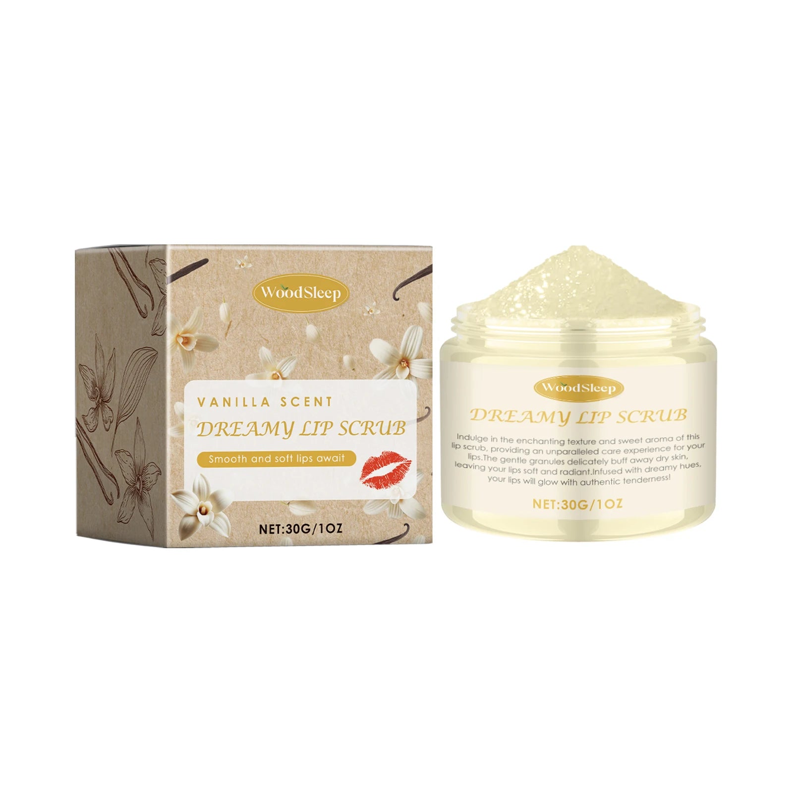 Coconut Vanilla Lip Scrub Exfoliating Even Lip Color Remove Dead Skin Repair Chapped Lip Deep Moisturizing Plump Lip Skin Care