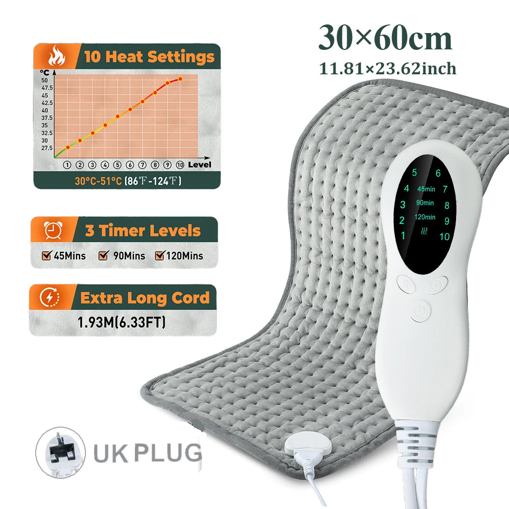 Home Electric Heating Pad Back Shoulder Office Winter Warming Blanket 10 Heat Thermal Mat Abdomen Period Menstrual Belt