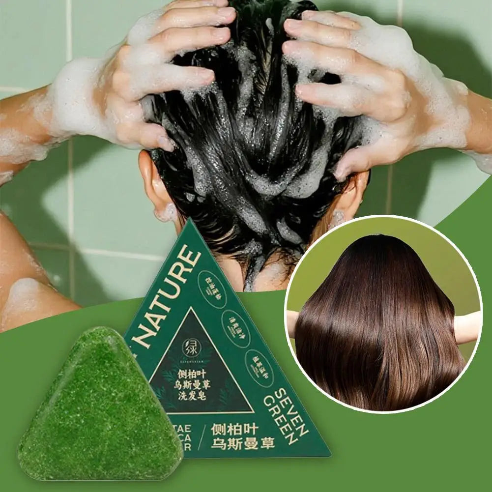 Original Platycladi Usman grass handmade shampoo soap Polygonum multiflorum anti-removal solid hair nourishing hair control oil