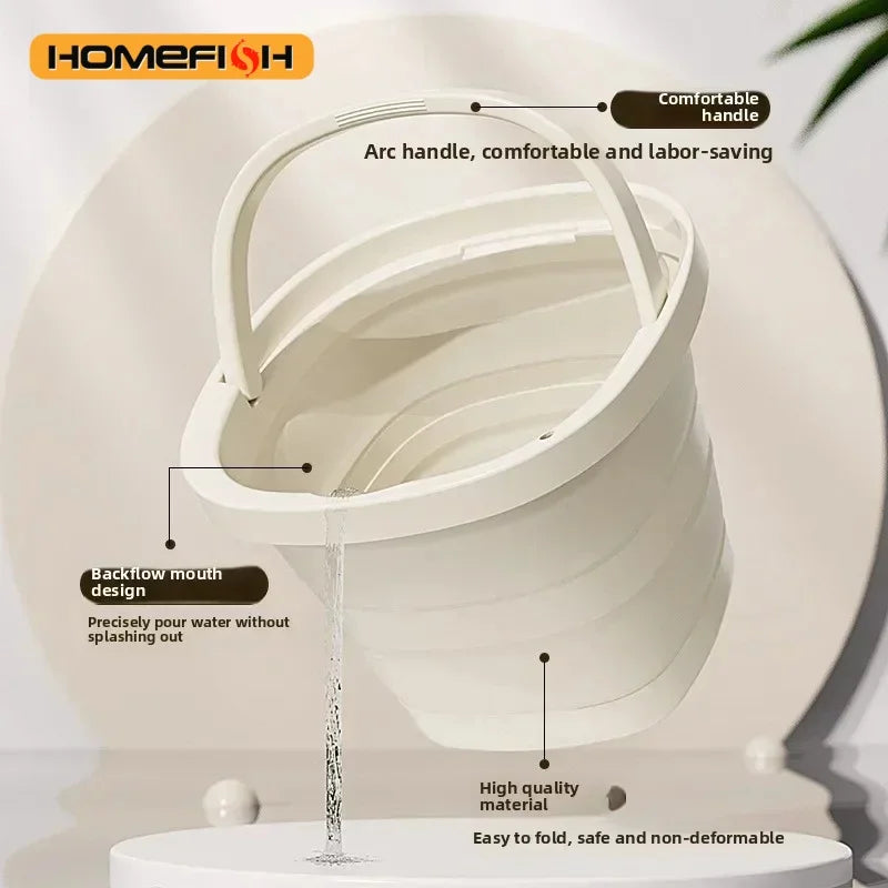 Large Capacity Foldable Water Bucket Portable Thickened Tub for Home Dorm Foot Soak Outdoor Fishing
