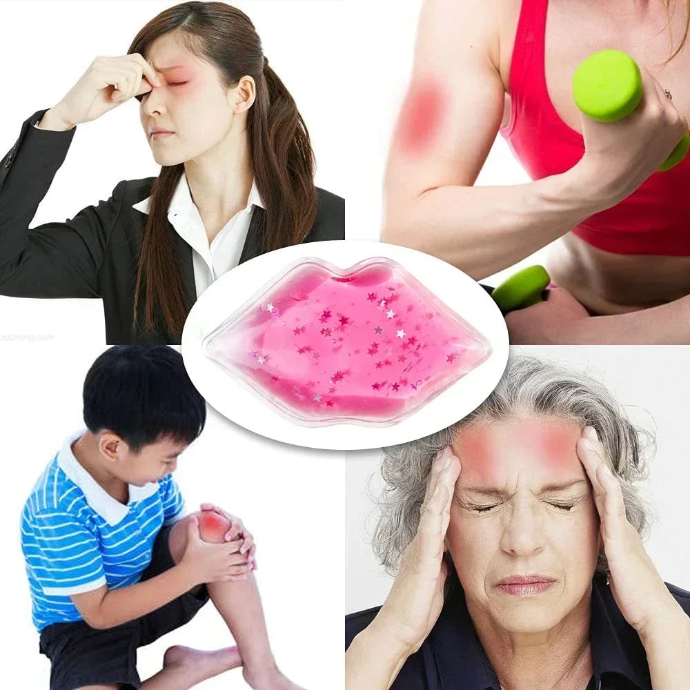 Lip Gel Ice Packs Cold Use for Lip Surgery Flexible Reusable Cooling Pad Cold Compress for Cosmetic Injuries Pain Relief