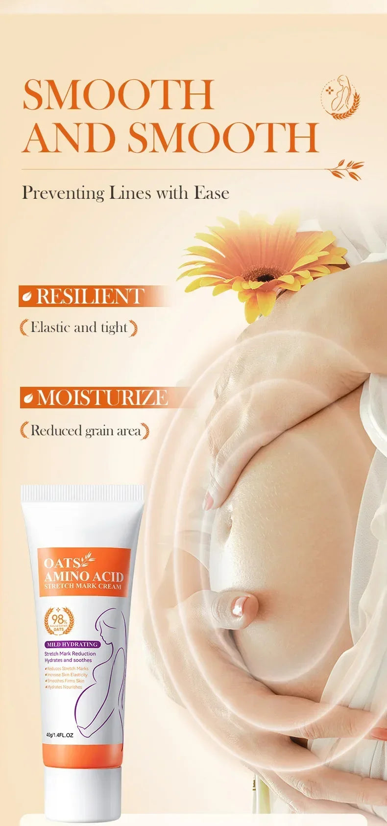 Stretch Marks Removal Cream Light Lines Postpartum Obesity Pregnancy Powerful Fast Absorption