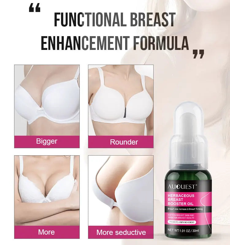 AUQUEST Breast Oil Firming Lifting Body Care Chest Natural Plants Essentials Oils Breast Fast Growth For Women Skincare Products