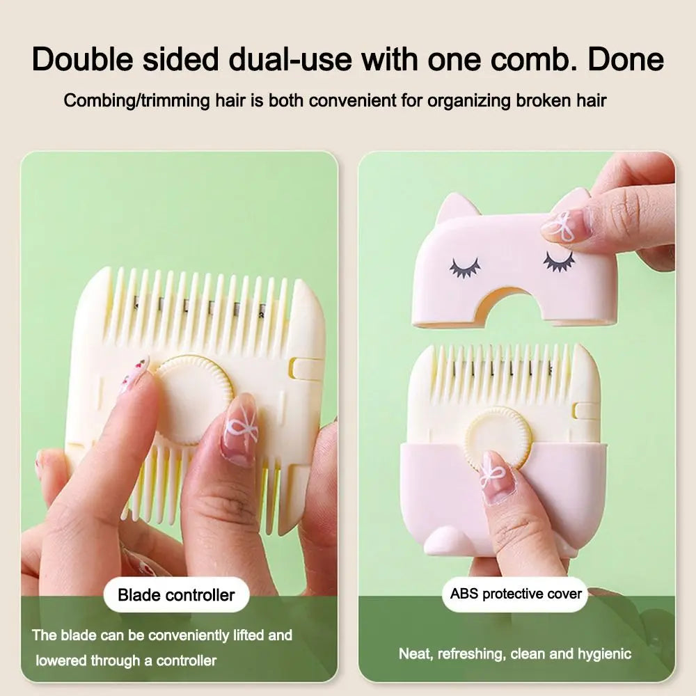 2 In 1 Baby HairCut And Hairdressing Comb Trim Bangs And Broken Hair Bangs Trimmer Manual Portable Children's Hair Clipper