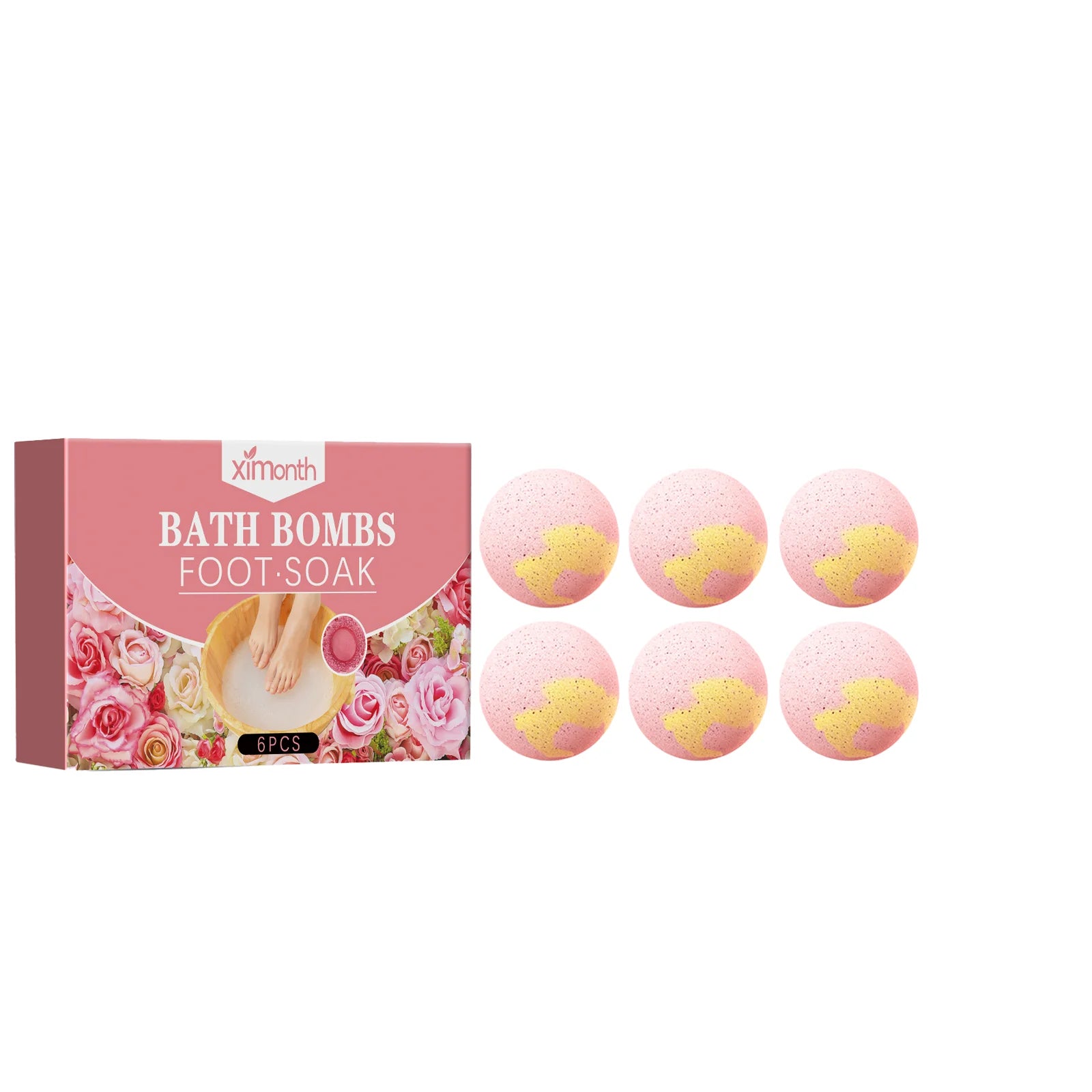 Rose Foot Bath Ball Nourishing Foot Soak Effervescent Tablet Deep Cleaning Exfoliate Feet Skin Relaxing Care Spa Soothe Fatigued