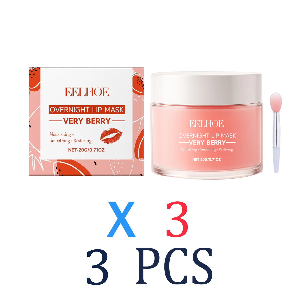 Berry Lip Sleeping Mask Overnight Lip Treatment for Dry Chapped Lips Hydrating Lip Mask with Hyaluronic Acid & Ceramide Deep